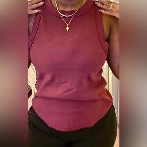 Women's Sleeveless Top - Burgundy